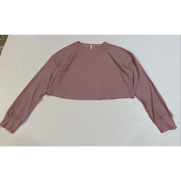 lululemon athletica Tops - Lululemon Swiftly Tech Cropped Long Sleeve Top Pink Size 4